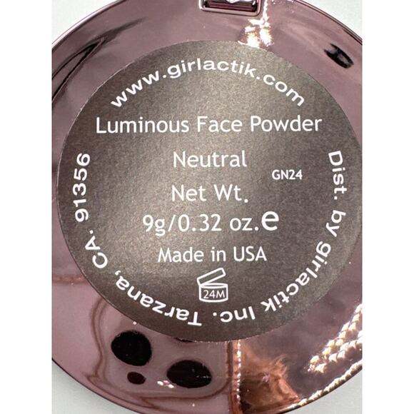 Girlactik Luminous Face Powder Neutral New in Box 9g / 0.32 Oz - Picture 6 of 7